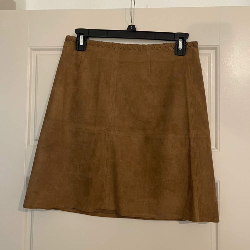 Tan Suede Mini Skirt